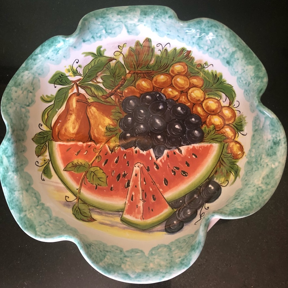 Serving Plate Made In Italy 10” Can be Hung